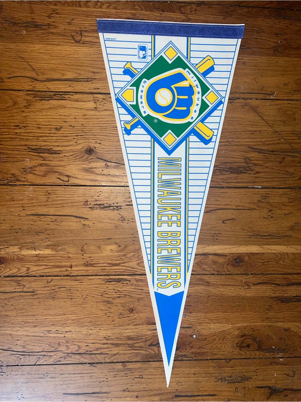 Milwaukee Brewers Vintage Pennant - Blue, Yellow, Green